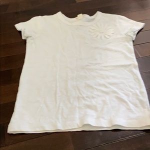 Girls Crew Cuts white t-shirt with flower
